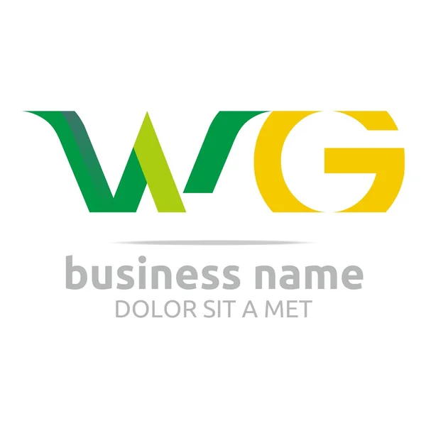 Logo mektup W kombinasyonu G lettemark tasarlamak vektör — Stok Vektör
