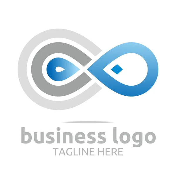 無限ロゴ ビジネス会社企業手紙のベクトル — ストックベクタ