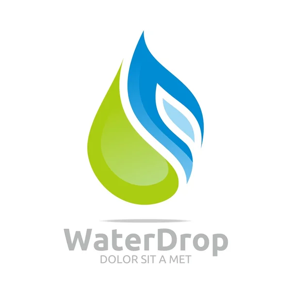 Logo water drop pure symbol icon business design vector — Stock Vector