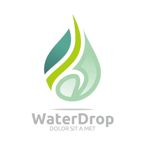 Logo water drop pure symbol icon business design vector — Stock Vector