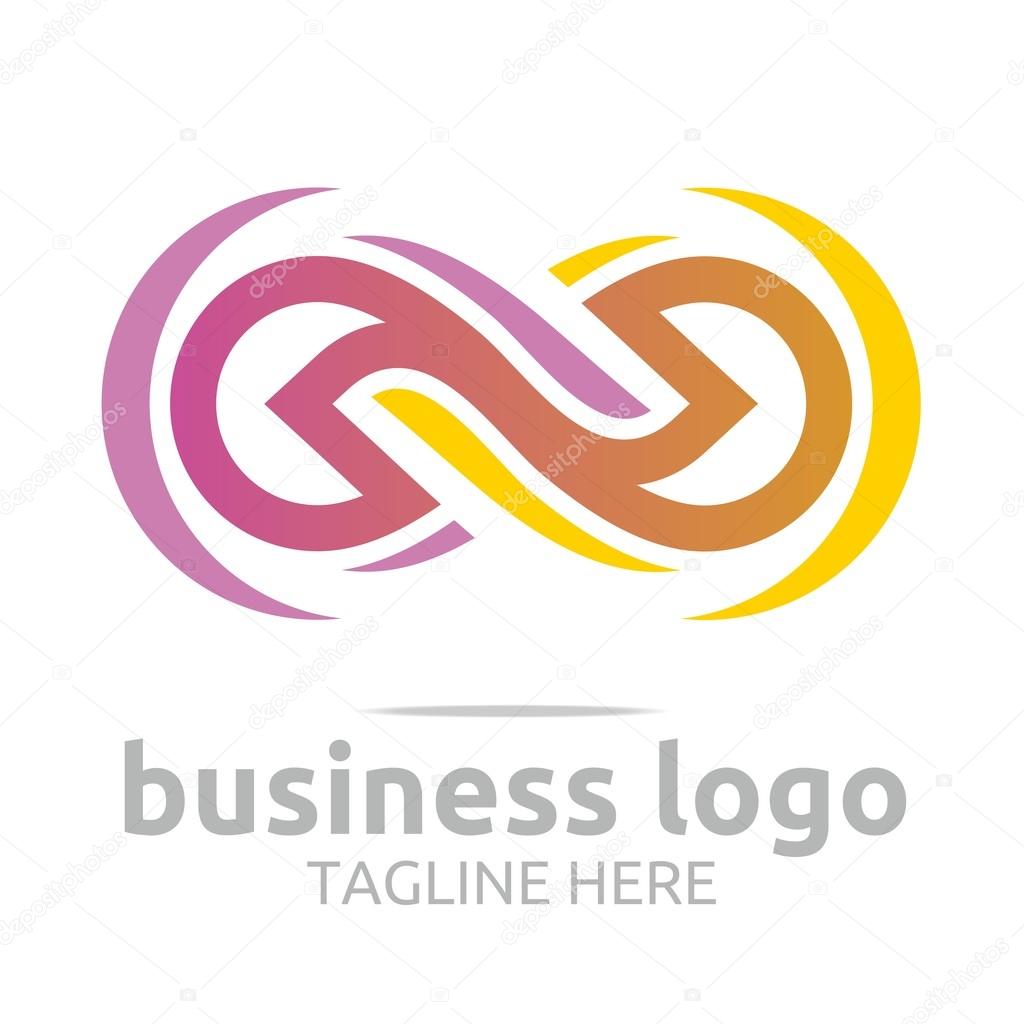 Infinity logo business company corporate letter s vector