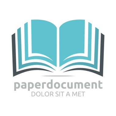 Logo kitap belge ders çalışmaları sözlük simge vektör
