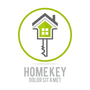 Logo anahtar ev kilit güvenlik buiding simge vektör