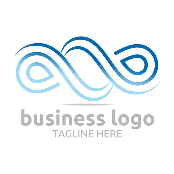 Logotipo abstracto empresas infinito empresa vector corporativo — Archivo Imágenes Vectoriales