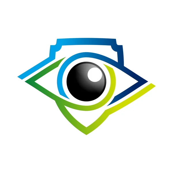 Logo arco iris ojo brillante Bussines diseño icono vector — Archivo Imágenes Vectoriales