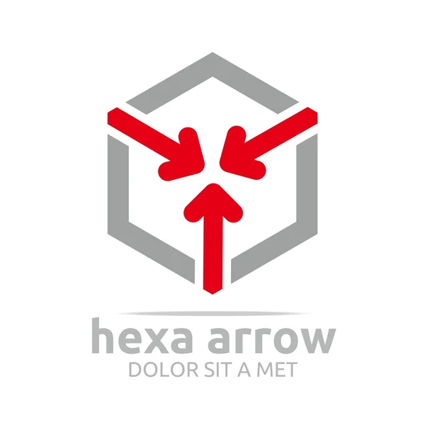Logo penta arrow design icon symbol star vector — Stock Vector