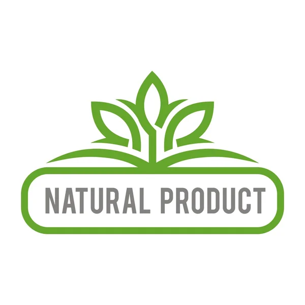 Logo natural product organic healthy garden design vector — Stock Vector