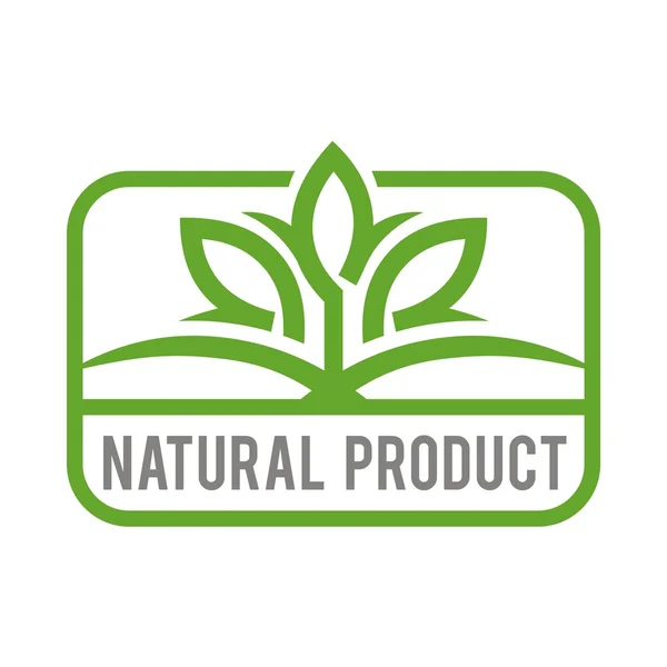 Logo produit naturel bio sain jardin design vecteur — Image vectorielle