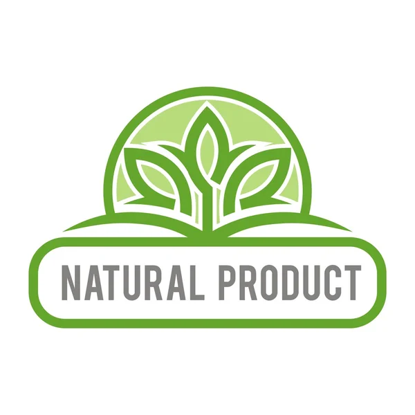 Logo producto natural orgánico saludable jardín diseño vector — Archivo Imágenes Vectoriales