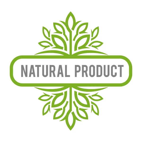 Logo természetes termék ökológiai egészséges kerttervezés vektor — Stock Vector