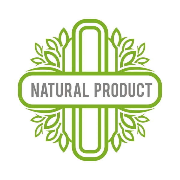 Logotipo produto natural orgânico saudável jardim design vetor —  Vetores de Stock