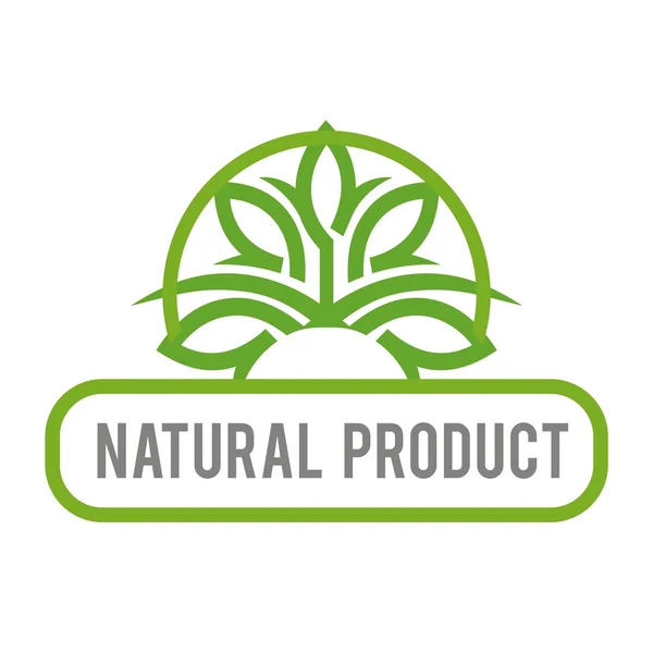 Logo produit naturel bio sain jardin design vecteur — Image vectorielle