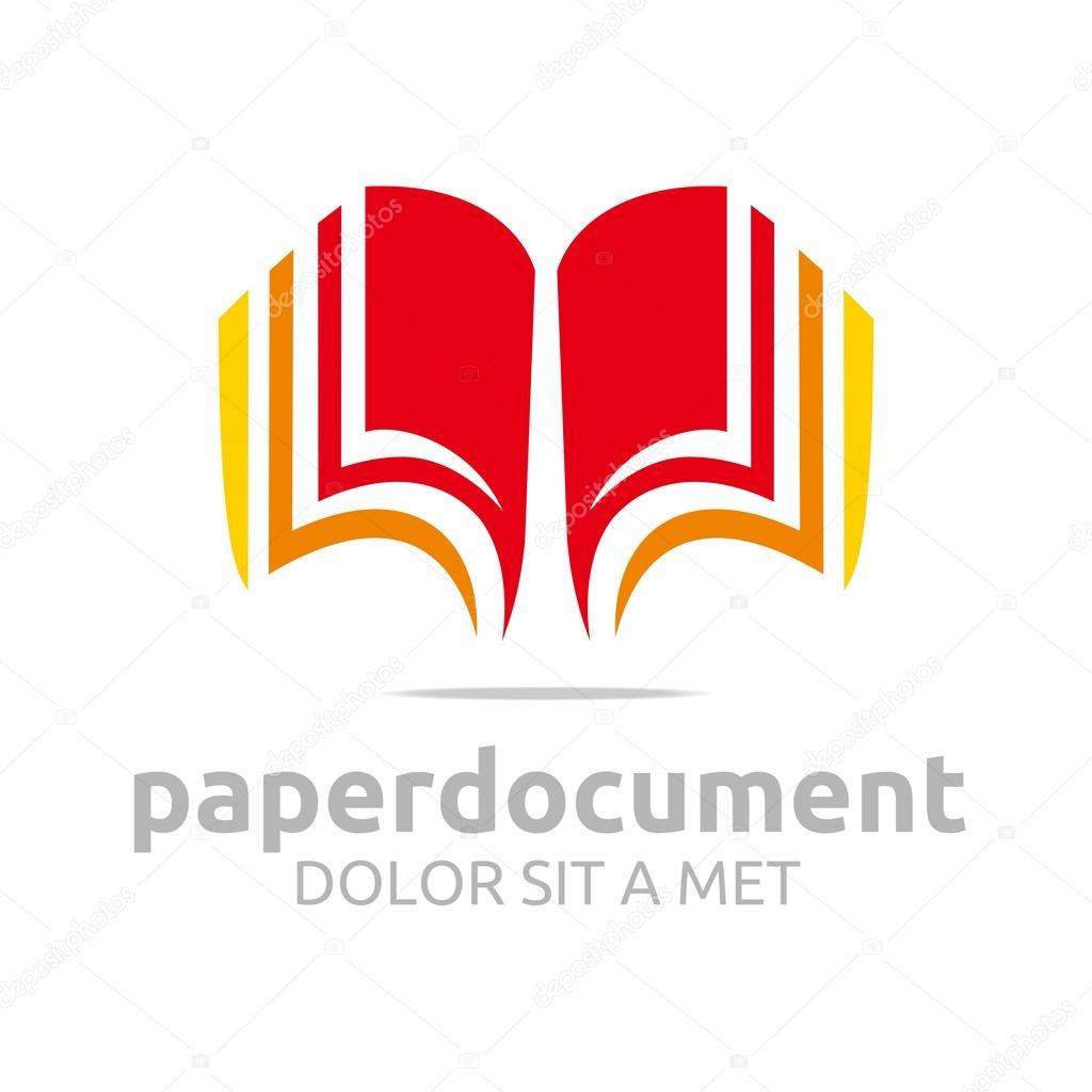 Logo book document lesson studies dictionary icon vector