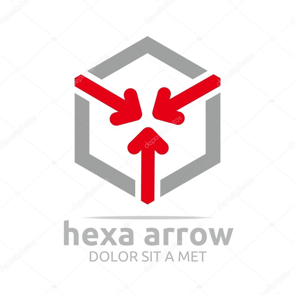 Logo penta arrow design icon symbol star vector