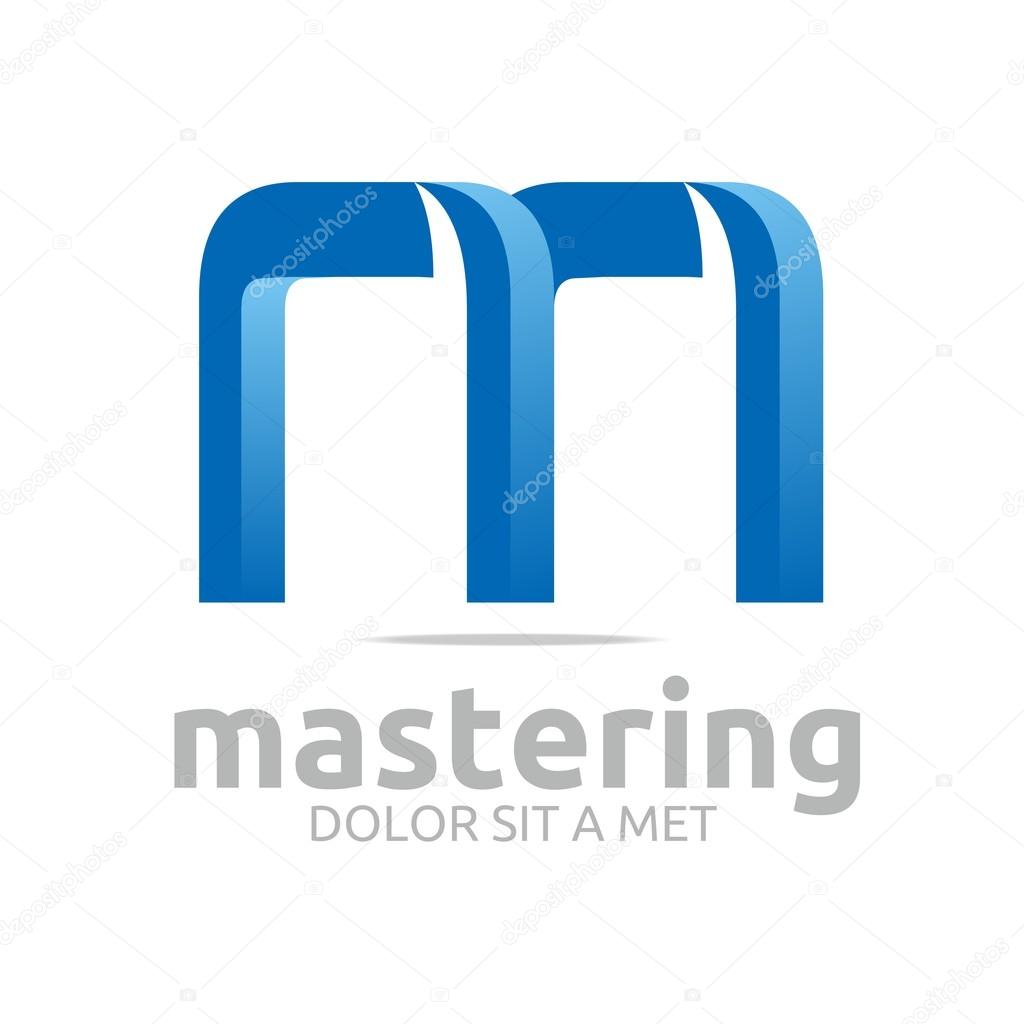 Logo letter m lettemark design vector