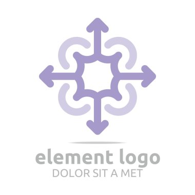 Logo colorful arch element design abstract icon vector clipart