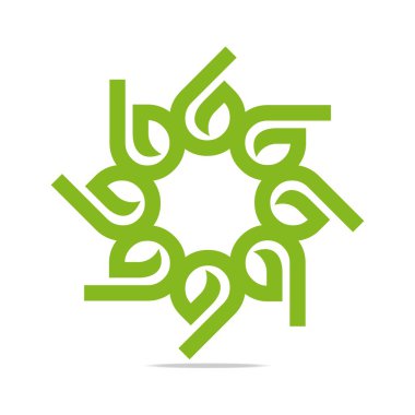 Logo go greening sembol simge vektör yeşil yaprak