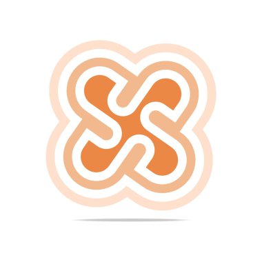 Soyut Logo çiçek öğeleri hatları soyut vektör tasarımı