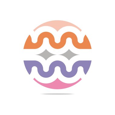 Logo renkli kemer öğe soyut simge tasarlamak vektör