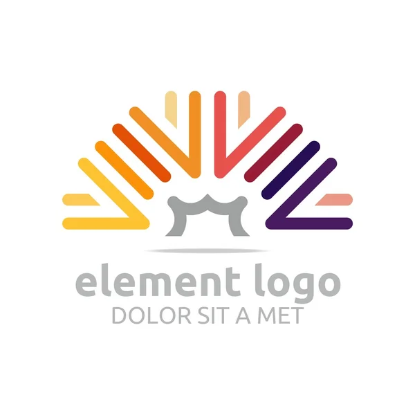 Logo elementos coloridos líneas diseño vector abstracto — Vector de stock