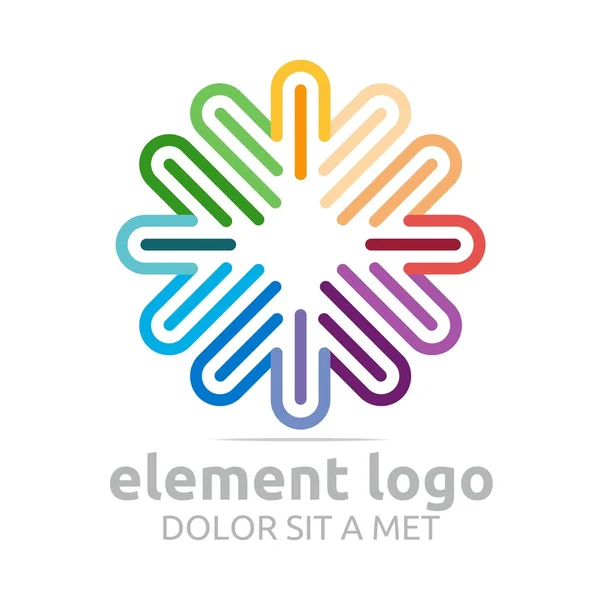 Logo barevné prvky linie designu abstraktní vektorová — Stockový vektor