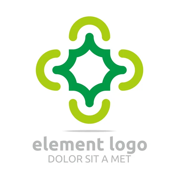 Abstracte Logo bloem elementen lijnen ontwerpen abstract vector — Stockvector