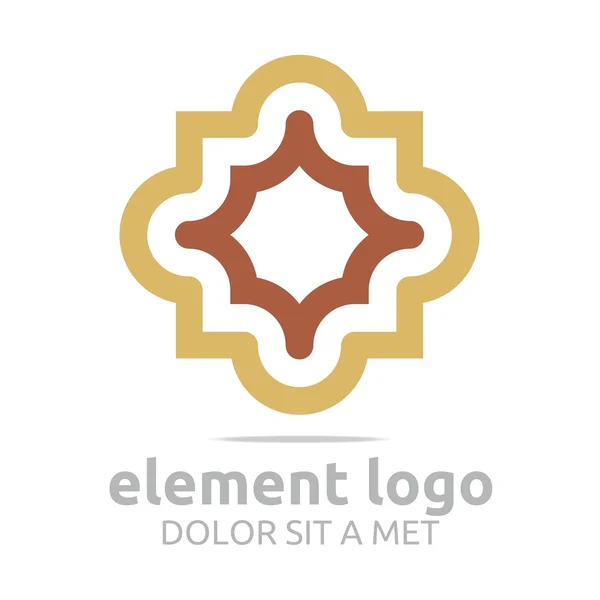 Logotipo abstracto flor elementos líneas diseño vector abstracto — Vector de stock