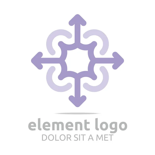Logo élément arc coloré design abstrait icône vecteur — Image vectorielle