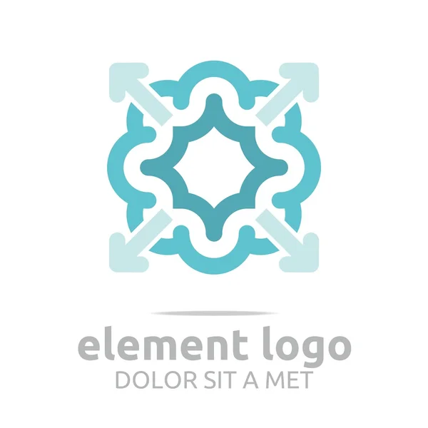 Logo colorido arco elemento diseño abstracto icono vector — Vector de stock
