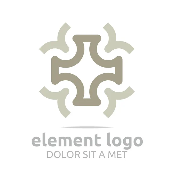 Logotipo abstracto flor elementos líneas diseño vector abstracto — Vector de stock