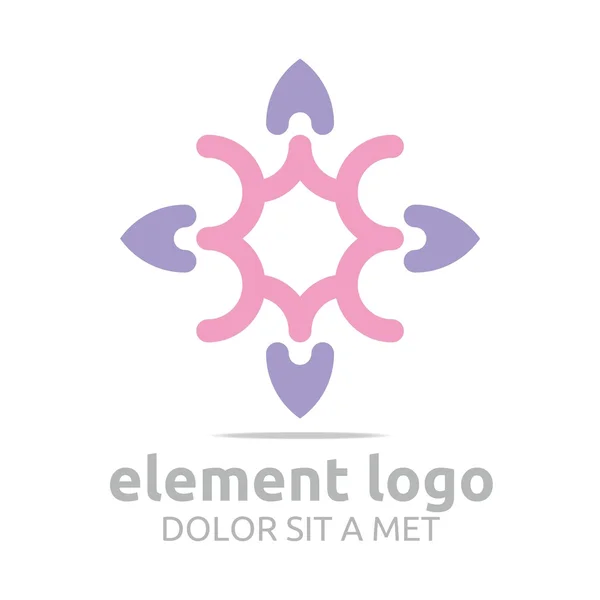 Logo éléments colorés lignes conception vecteur abstrait — Image vectorielle