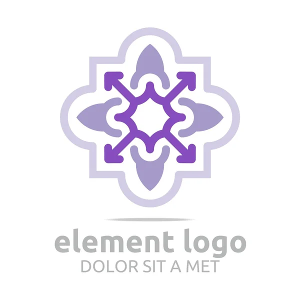 Logo elementos coloridos líneas diseño vector abstracto — Archivo Imágenes Vectoriales