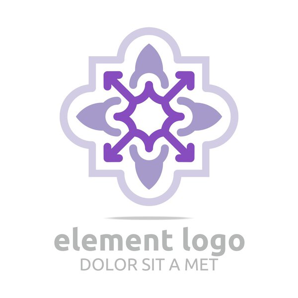 Logo colorful elements lines design abstract vector
