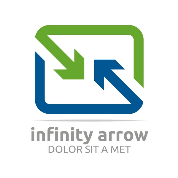 Logo astratto infinity arrow design simbolo icona vettore — Vettoriale Stock