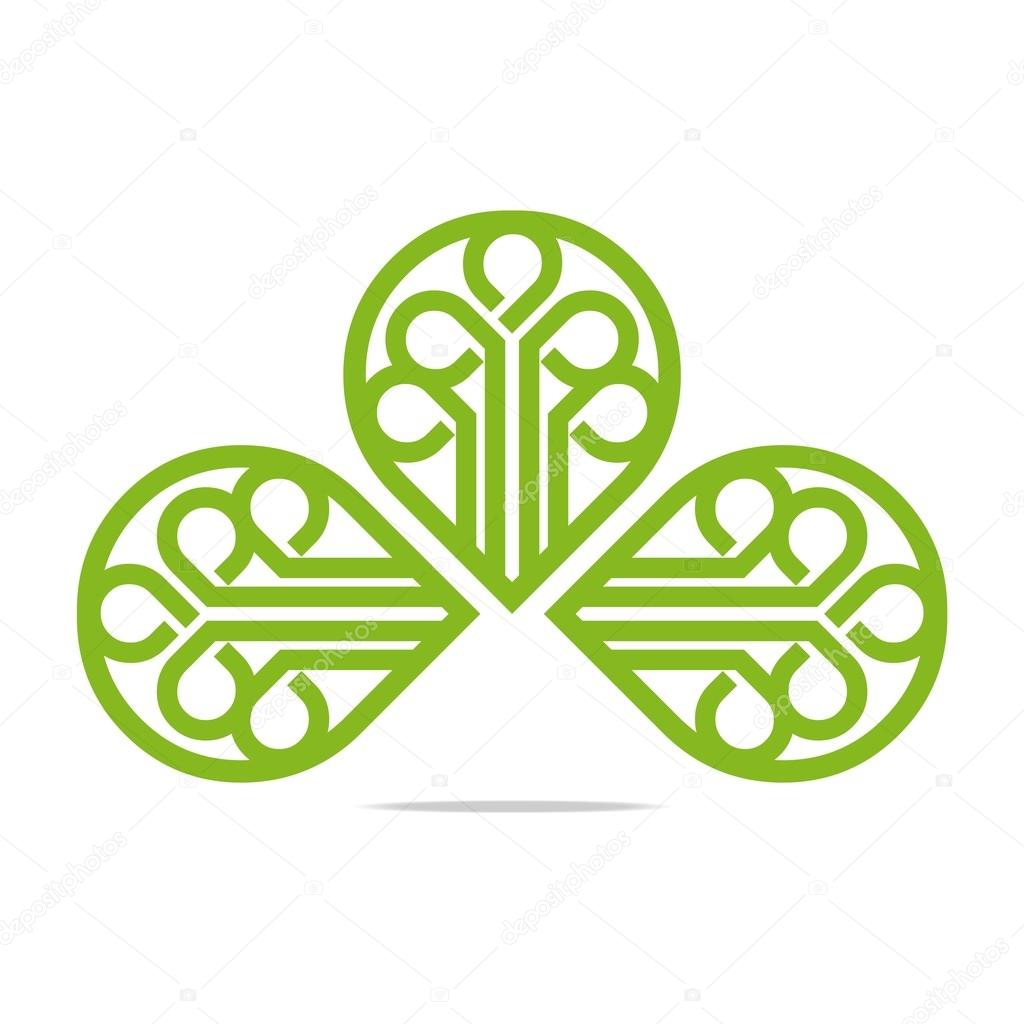 Logo go green leaf greening symbol icon vector