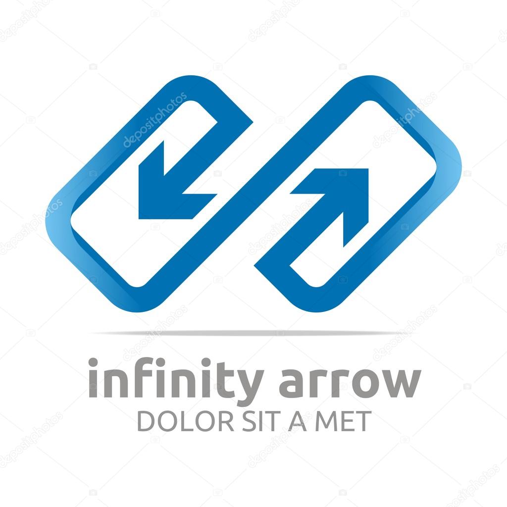 Colorful, infinity, arrow, connecting, combination, element, design, bussines, company, abstract