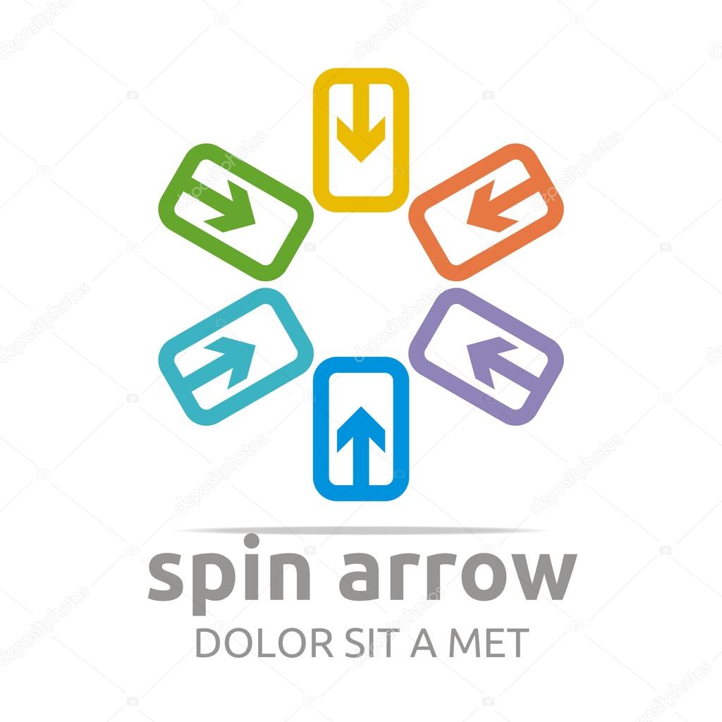 Colorful, infinity, arrow, connecting, combination, element, design, bussines, company, abstract