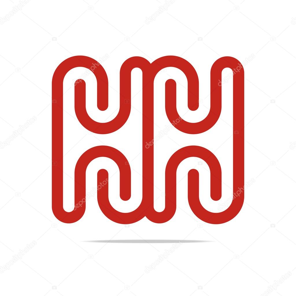 Orange, arch, element, bussines, company, line, letter c, h, alphabet, lettering, symbol