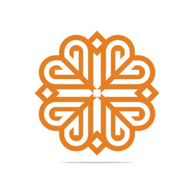 Logo soyut harf G aşk kombinasyon tasarım öğesi simgesi simgesi