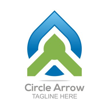 Abstract logo letter circle arrow design icon vector