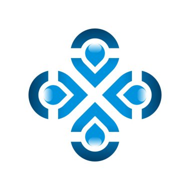 Logo Pure Water Drop Symbol Icon Vector Business Aqua