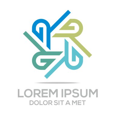 Logo Abstract Letter G Combination Design Icon Vector