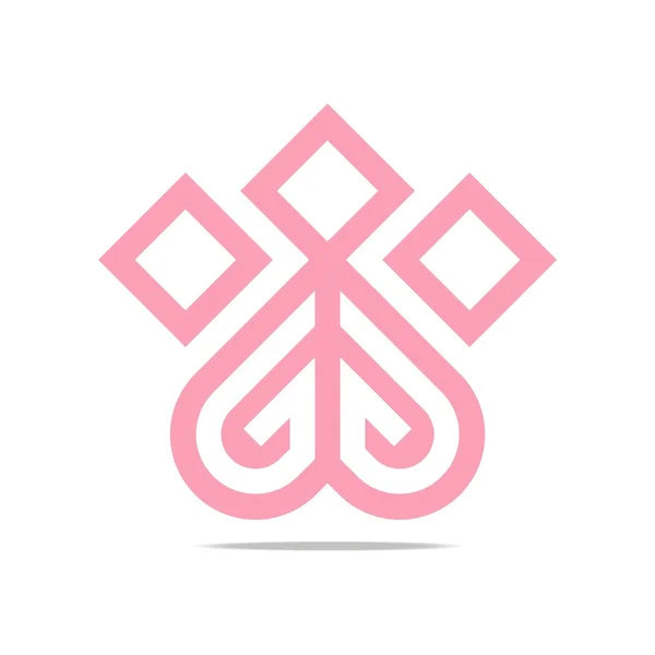 Logotipo Abstracto Letra G Amor Combinación Diseño Elemento Símbolo icono — Vector de stock