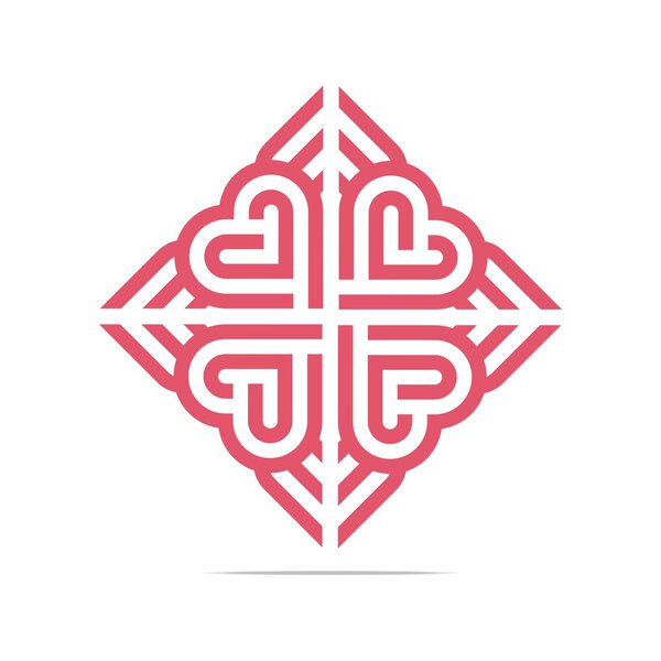 Аннотация логотипа G Love Combination Design Element Symbol Icon
