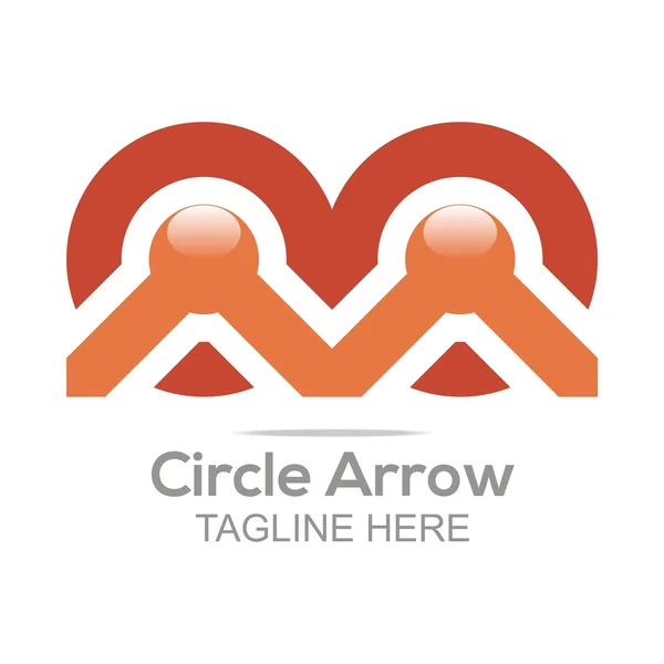 Abstract Logo Letter Circle Arrow Design Icon Element Vector — 스톡 벡터
