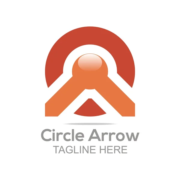 Abstract Logo Letter Circle Arrow Design Icon Element Vector — Stock Vector