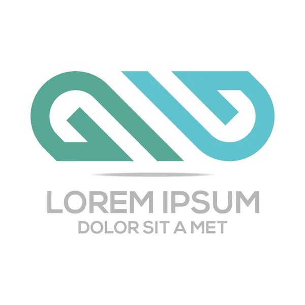 Logotipo Abstracto Letra G Combinación Diseño Icono Vector — Archivo Imágenes Vectoriales