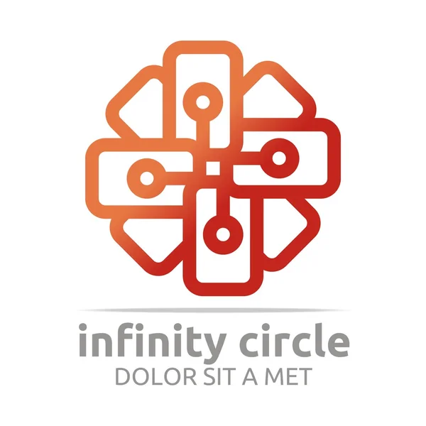 Logotipo Diseño abstracto Conecte la letra Infinity Circle — Vector de stock