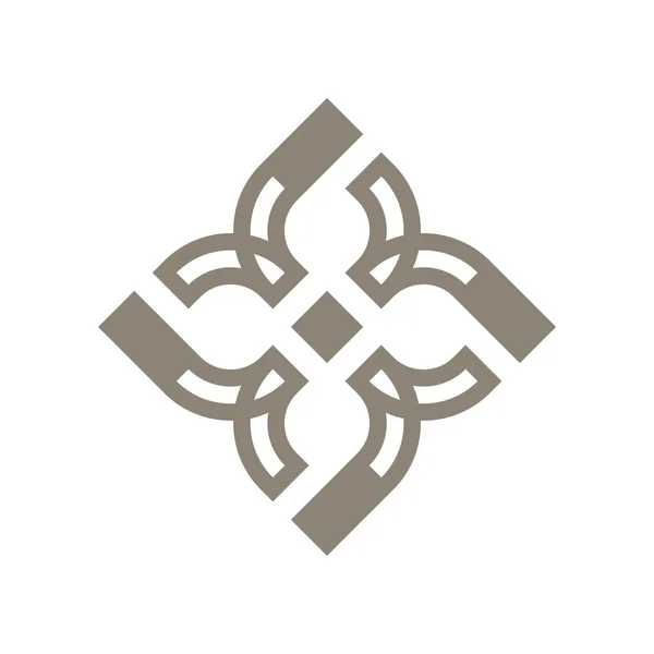 Logo Design Lettera C Freccia Marrone Icona Simbolo Astratto Vettore — Vettoriale Stock