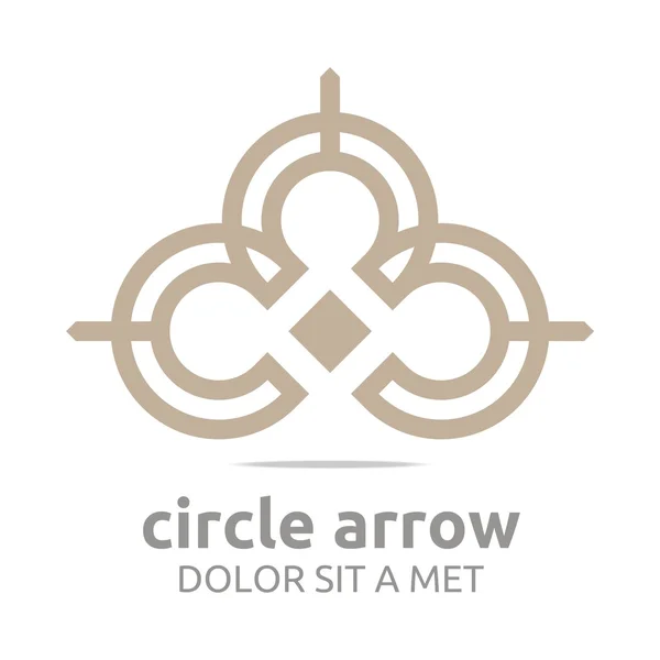 Logo Design Letter C Arrow Brown Icon Symbol Abstract Vector — 图库矢量图片